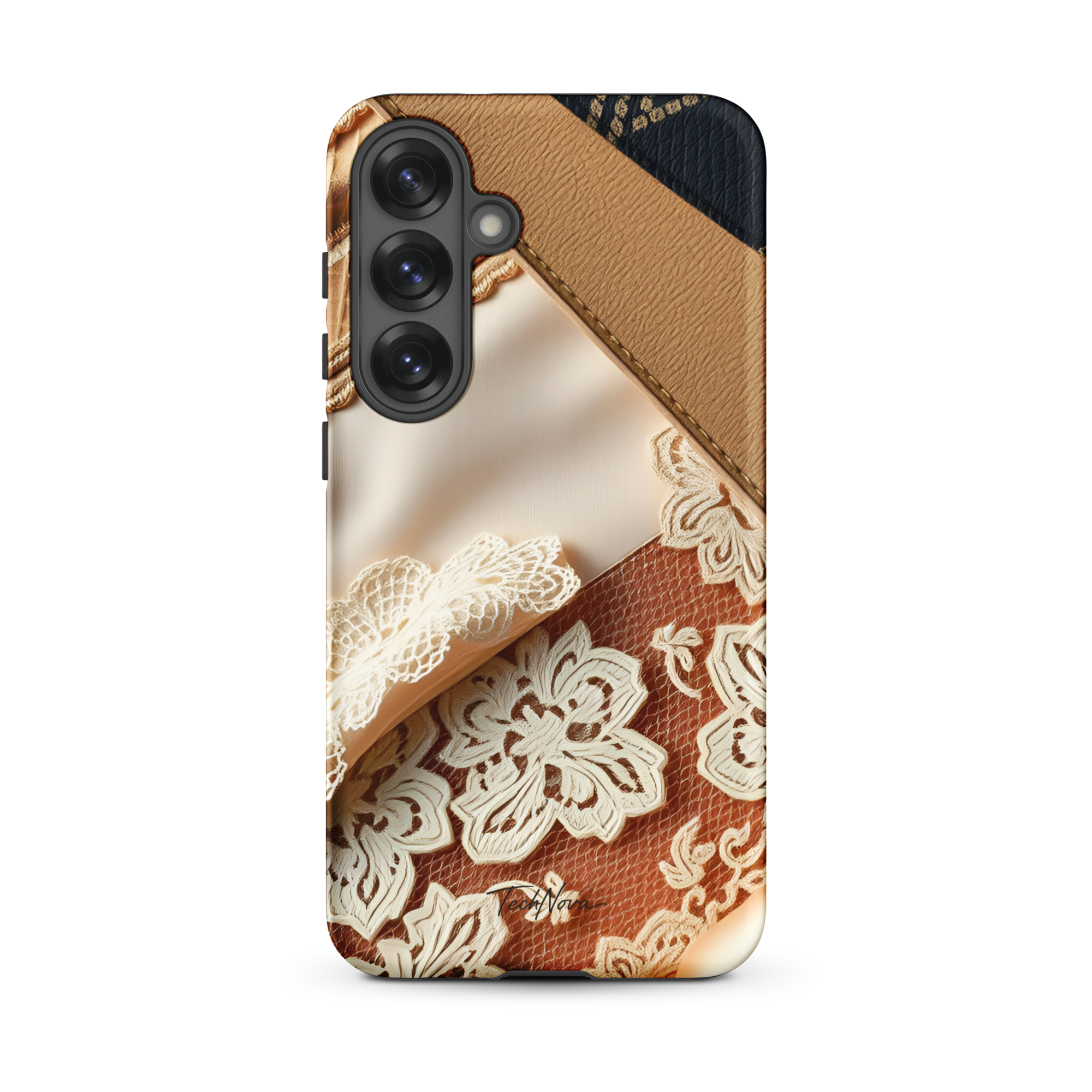 Coque Samsung TechNova Couture Signature - Protection premium haute couture double couche avec charge par induction