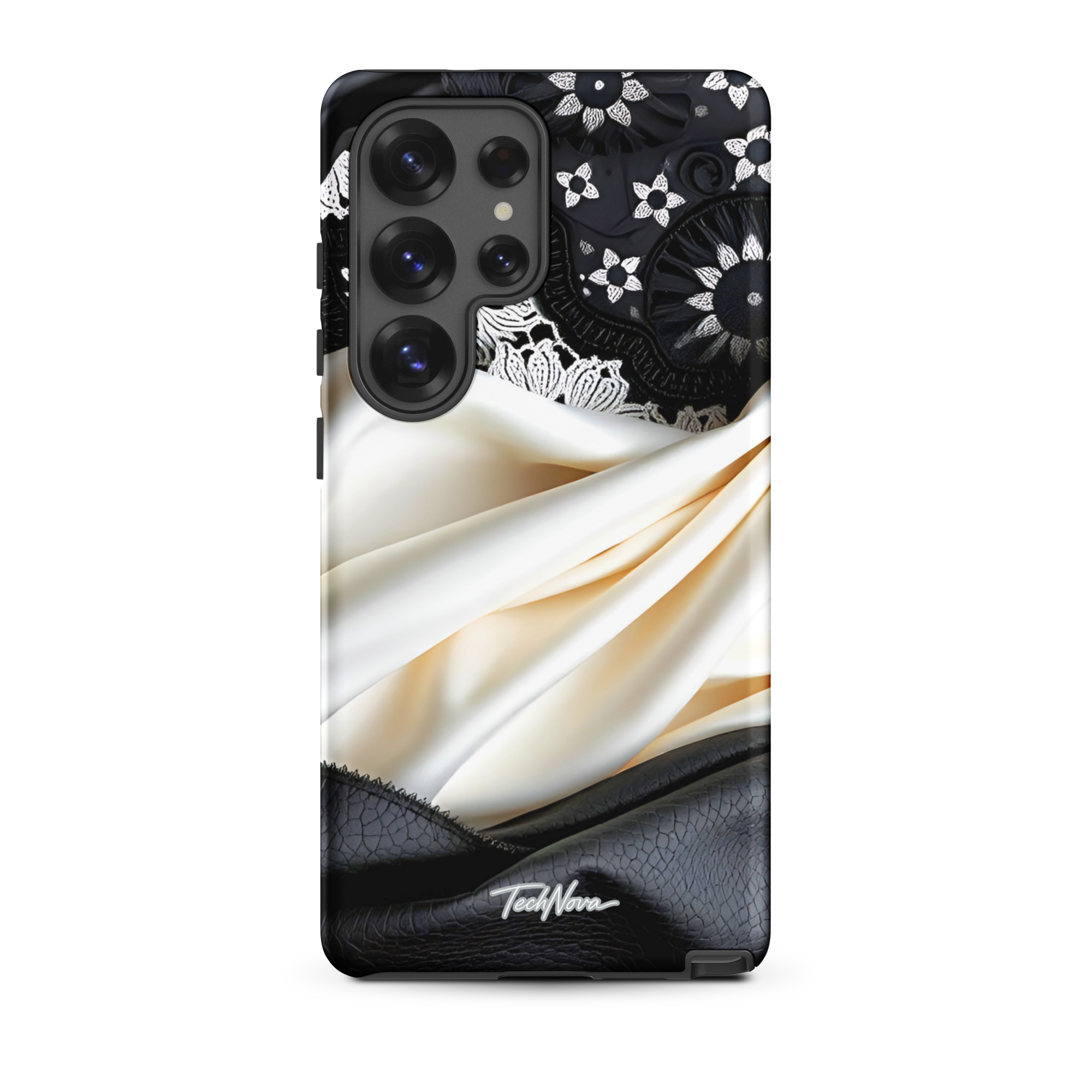 Coque Samsung TechNova Couture Signature - Protection premium haute couture double couche avec charge par induction