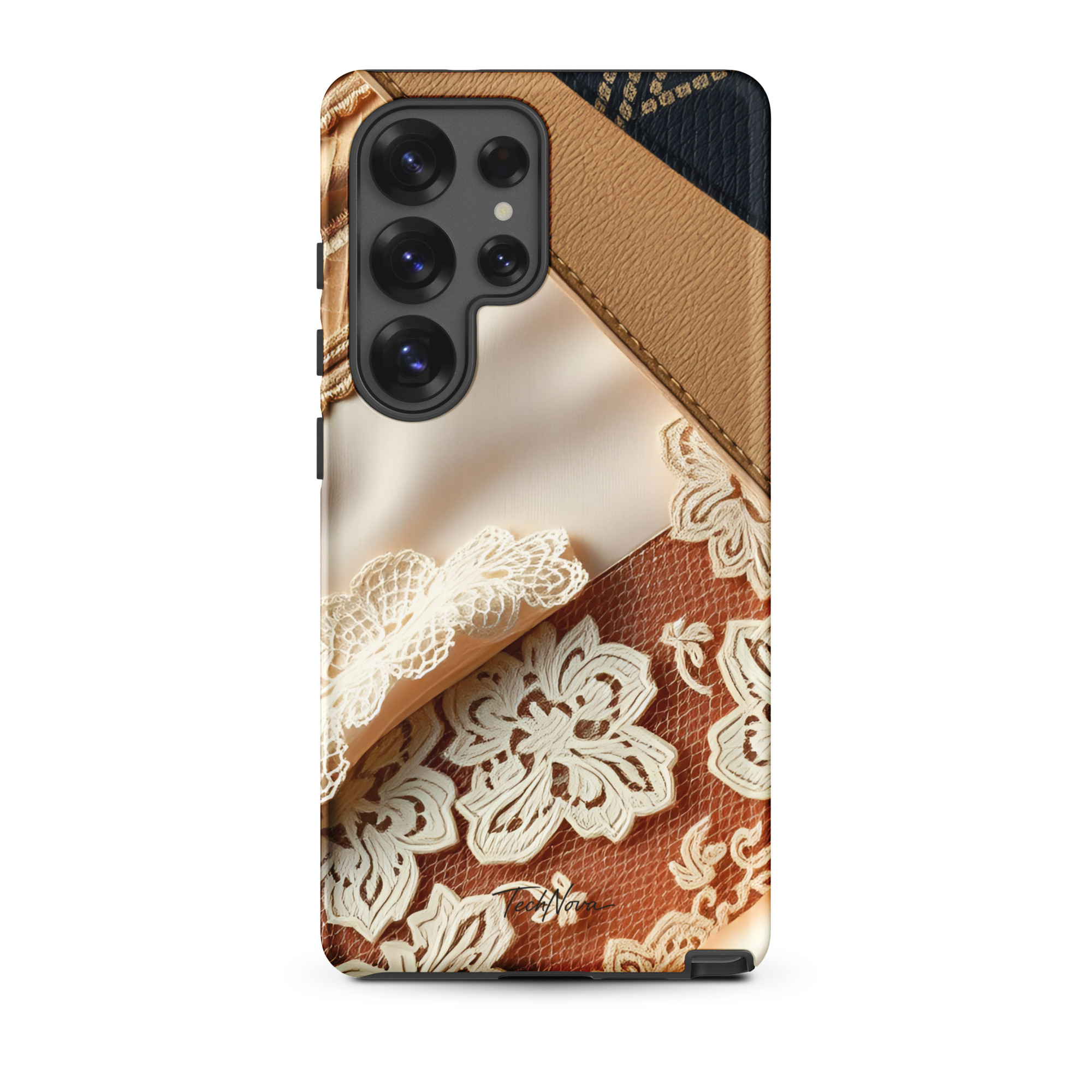 Coque Samsung TechNova Couture Signature - Protection premium haute couture double couche avec charge par induction